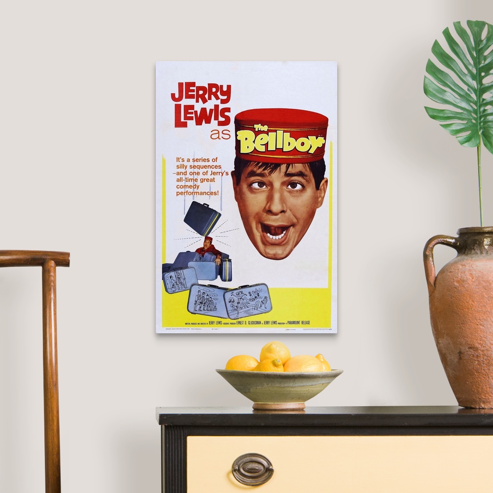 1960 Canvas Wall Art Print Celebrity Home Decor The Bellboy Jerry Lewis 