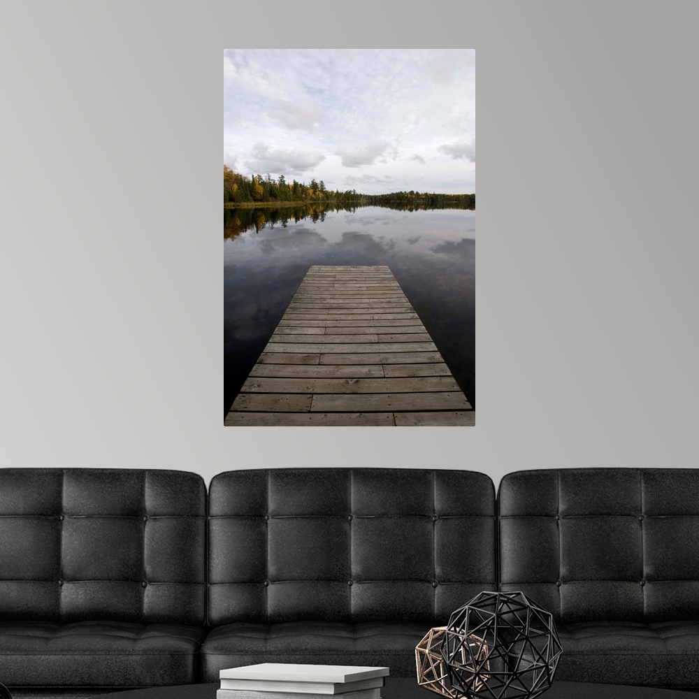 Lake of the Woods Ontario Dock Canada Poster Art Print Forest Home Decor 