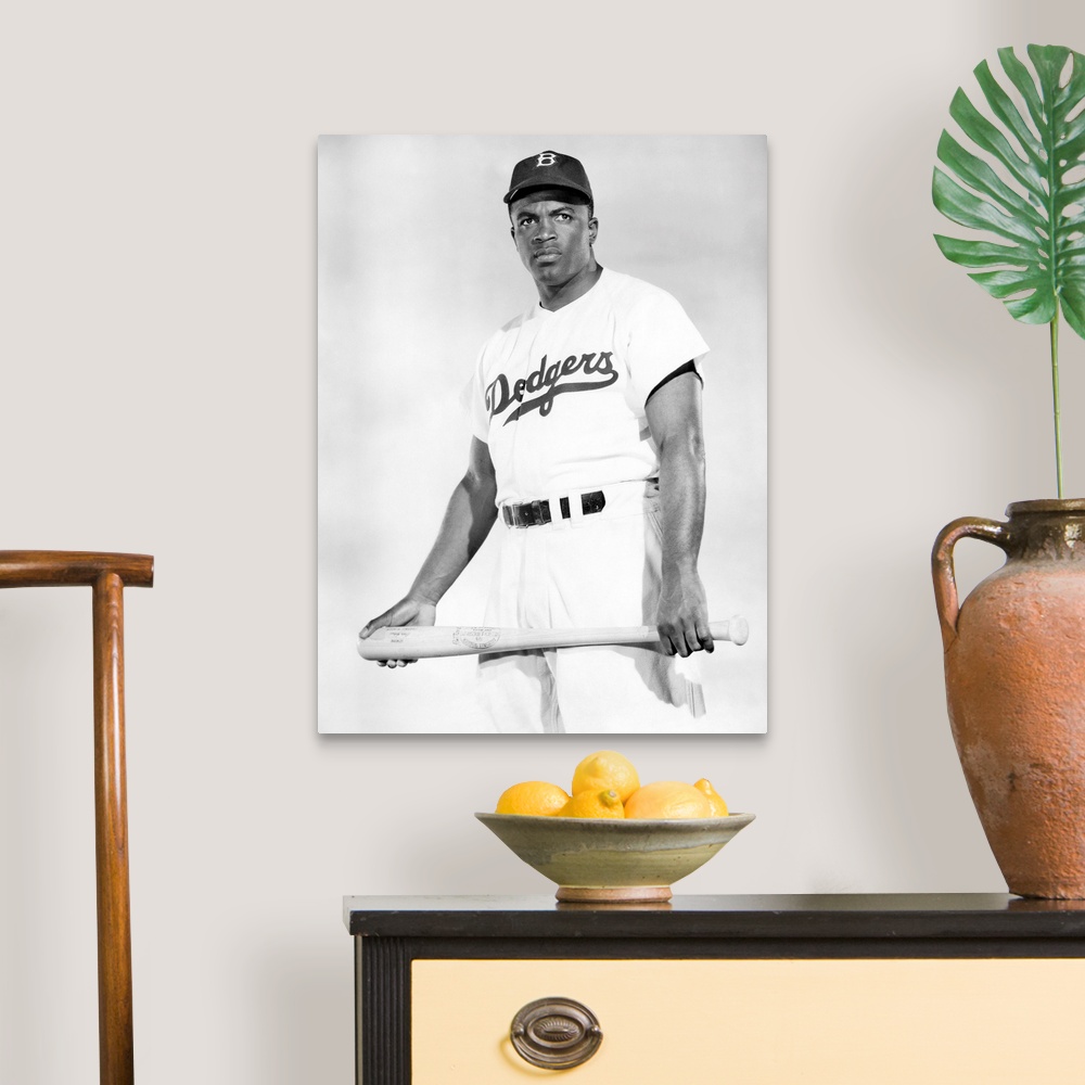 1919-1972 Canvas Wall Art Print Baseball Home Decor Jackie Robinson 
