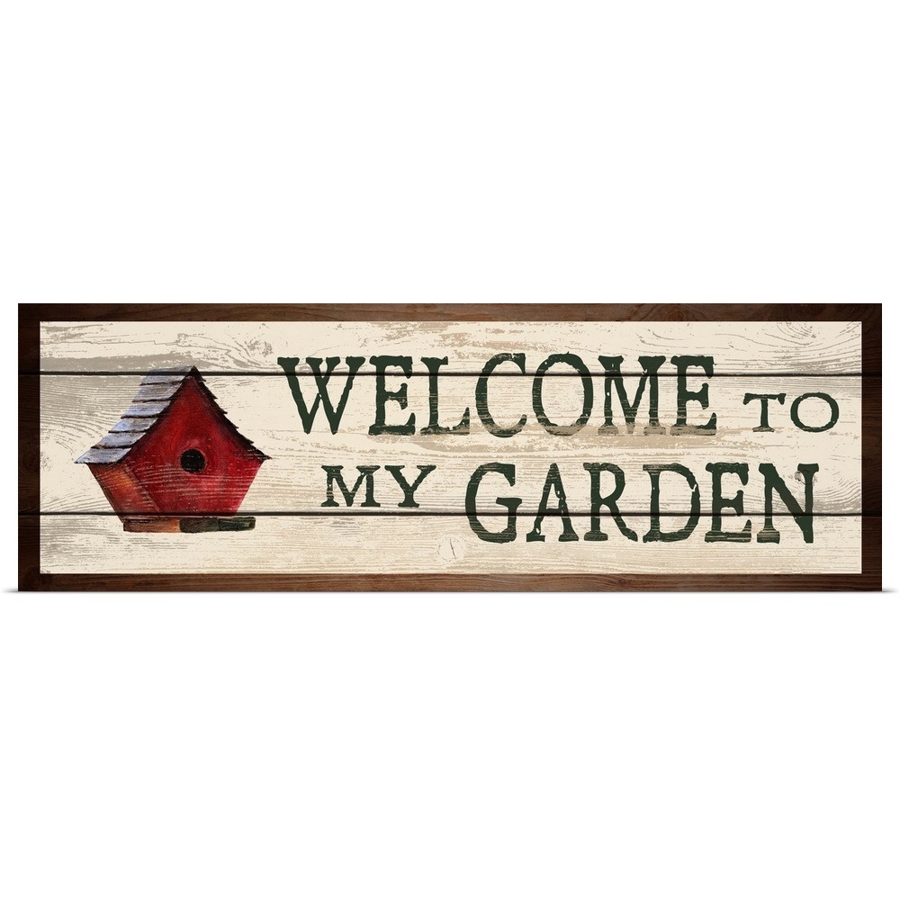 Welcome to my Garden Poster Art Print, Word Home Decor | eBay