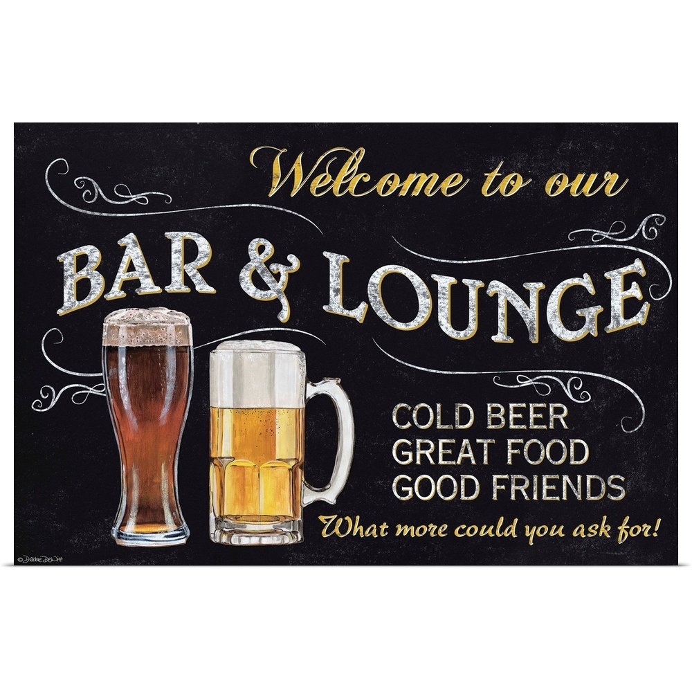Welcome to Our Bar Poster Art Print, Beer Home Decor | eBay