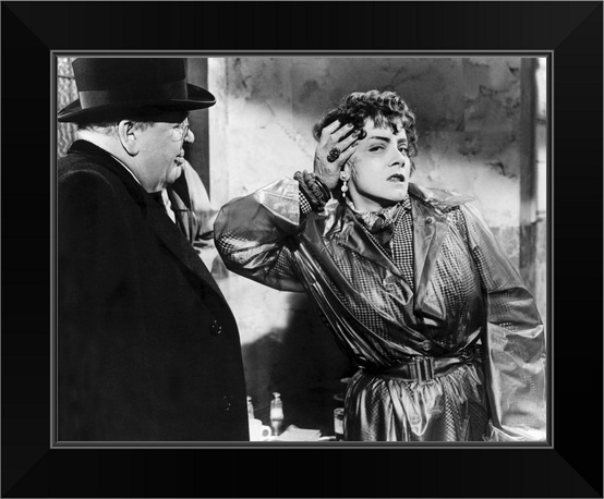 Charles Laughton Marlene Dietrich Black Framed Wall Art Print Movie Home
