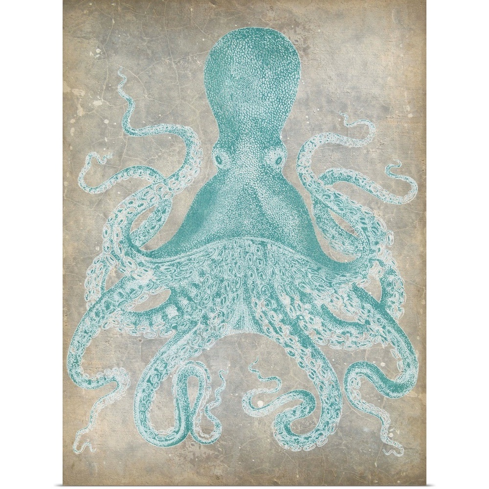 Octopus Print No.224 nautical wall decor nautical poster dictionary print