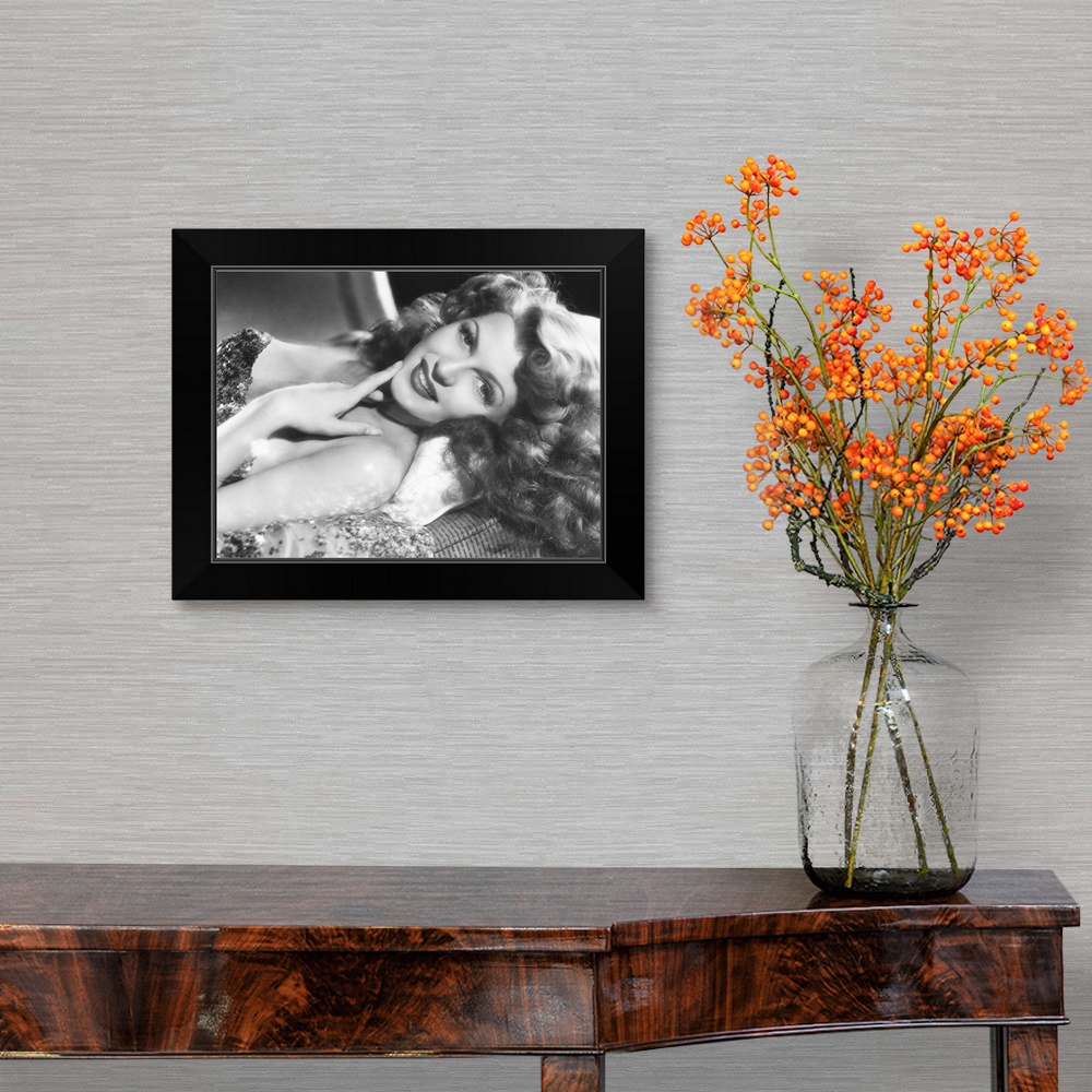 Rita Hayworth Black Framed Art Print Ebay