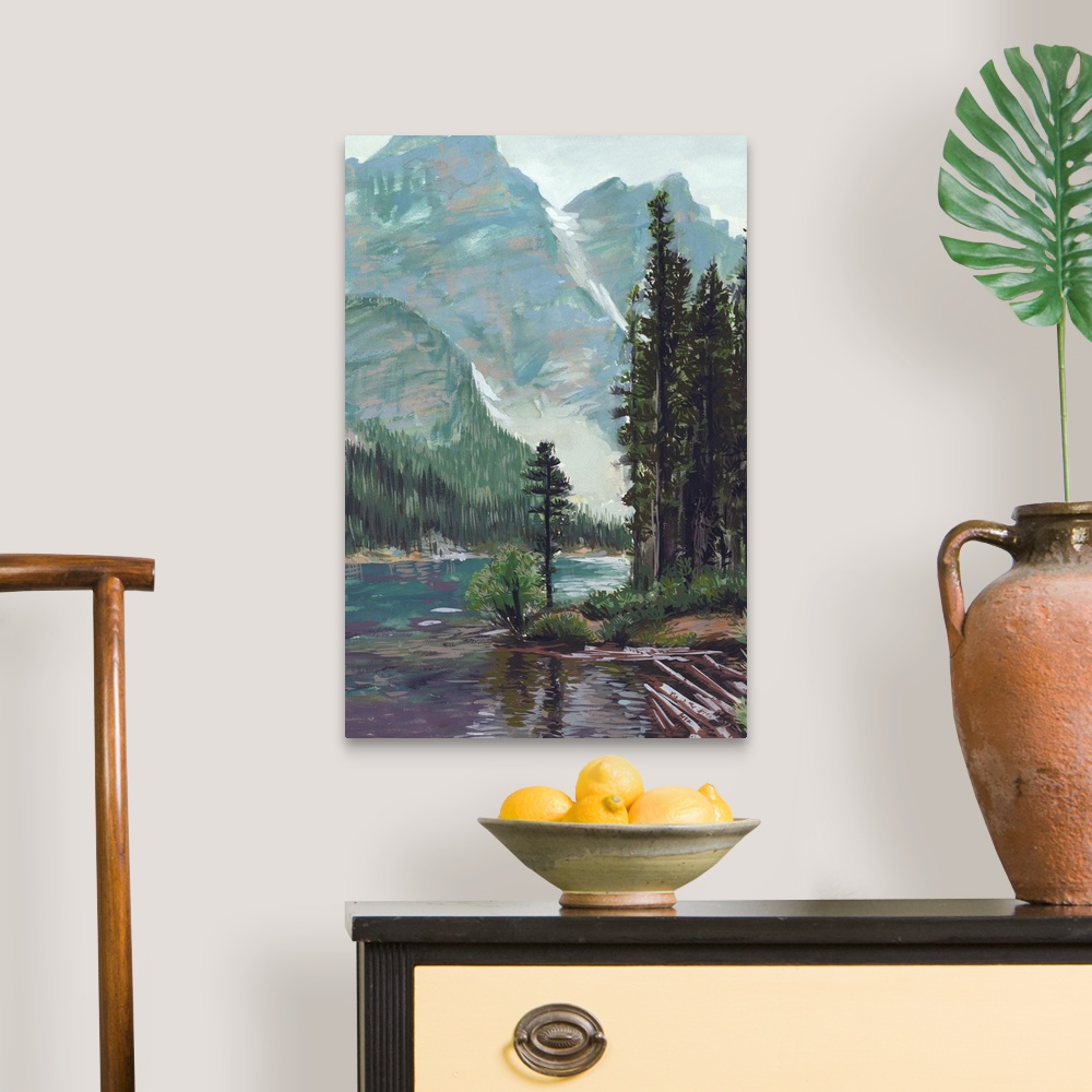 Mountainscape III Canvas Wall Art Print, Mountain Home Decor | eBay