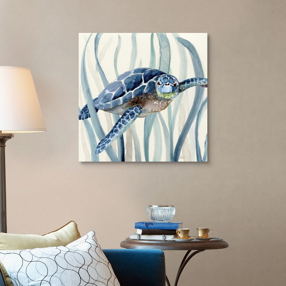Turtle in Seagrass I Canvas Art Print | eBay