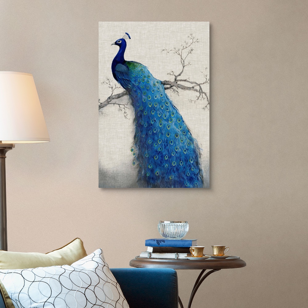 Peacock Blue II Canvas Wall Art Print, Peacock Home Decor | eBay