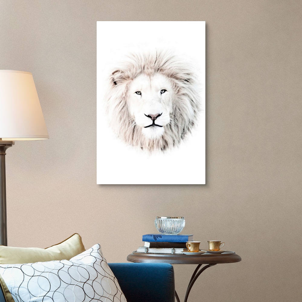 White Lion Canvas Art Print | eBay