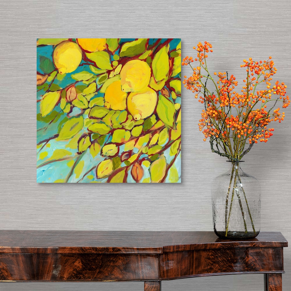 The Lemons Above Canvas Wall Art Print, Lemons and Limes Home Decor | eBay