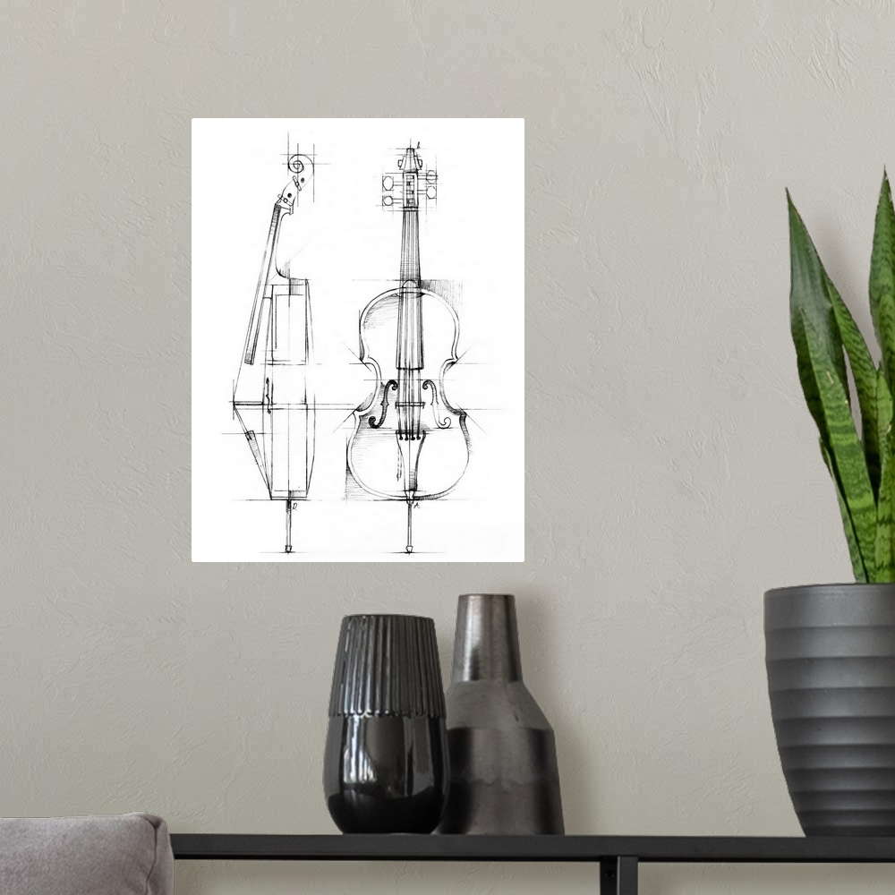 Cello Sketch Poster Print eBay Cello Sketch Poster Print eBay