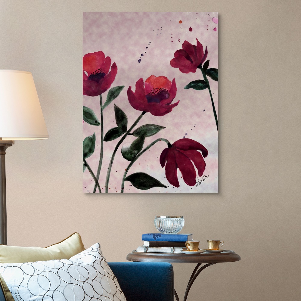 Pink Flowers Canvas Art Print | eBay