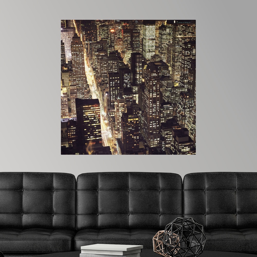 City Lights Poster Art Print, New York City Home Decor | eBay