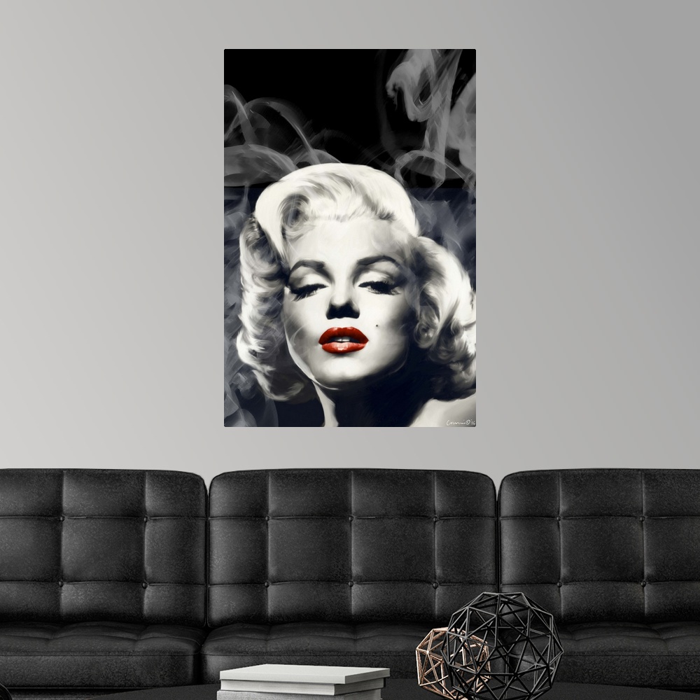 Marilyn Smoke Poster Art Print Celebrity Home Decor Ebay