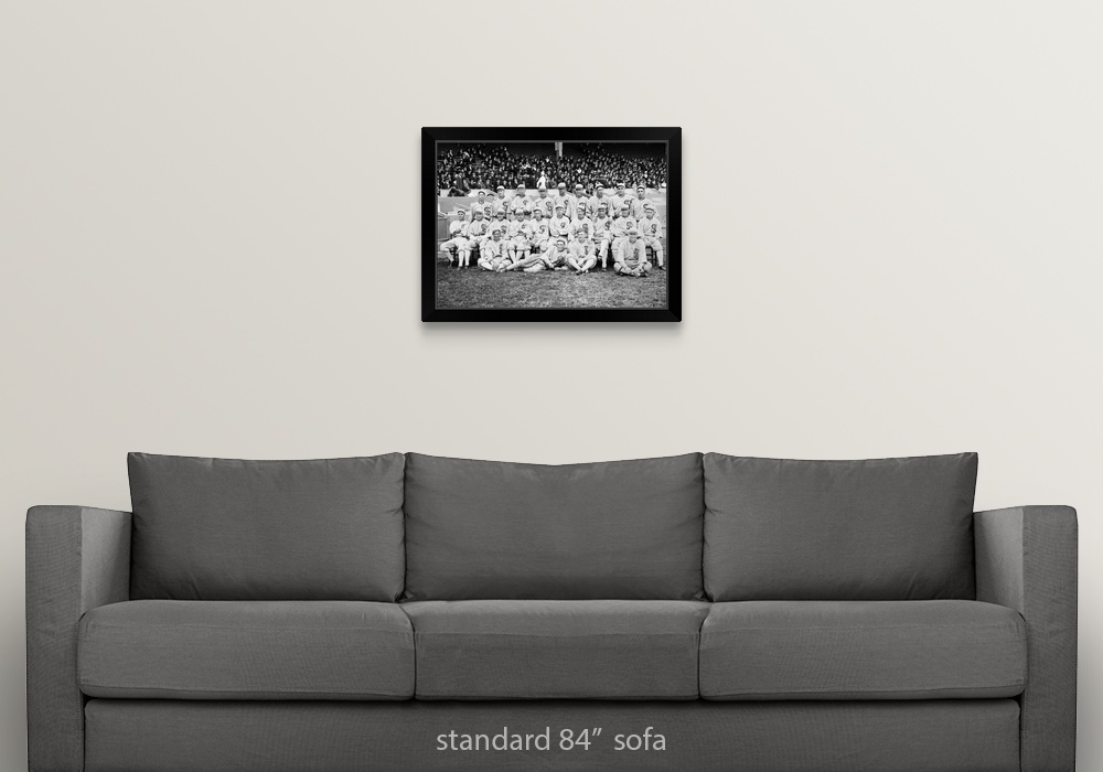 Framed Canvas Wall Art | The 1919 Chicago White Sox at Comiskey Park in Chicago, Illinois | Large Floating Frame Canvas in Black | Great Big Canvas