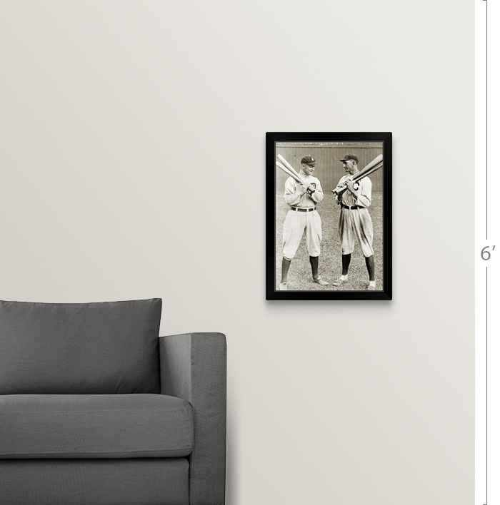 Ty Cobb and 'Shoeless' Joe Jackson, American baseball players Wall Art,  Canvas Prints, Framed Prints, Wall Peels