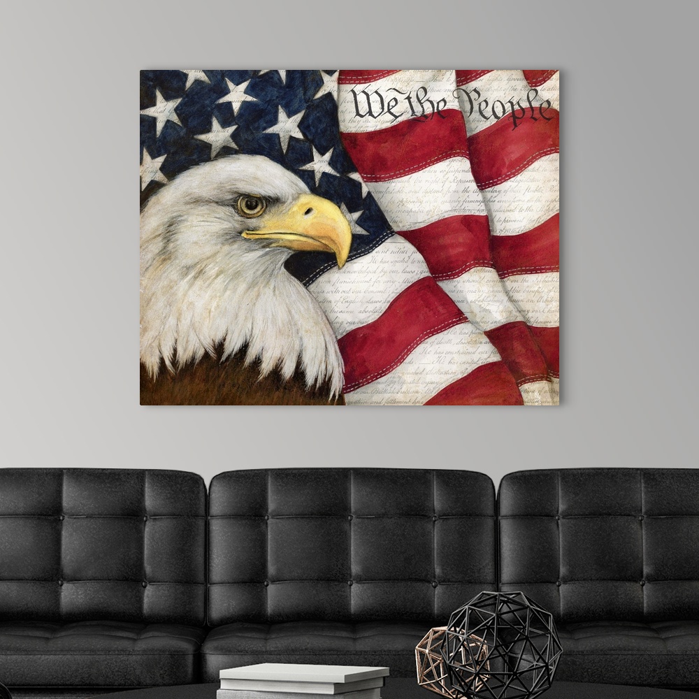 Father's Canvas Painted Eagle by JH Designs