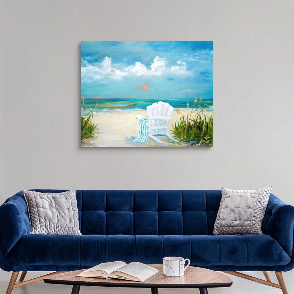 GreatBigCanvas Beach Lounging by Julie DeRice Canvas Wall Art