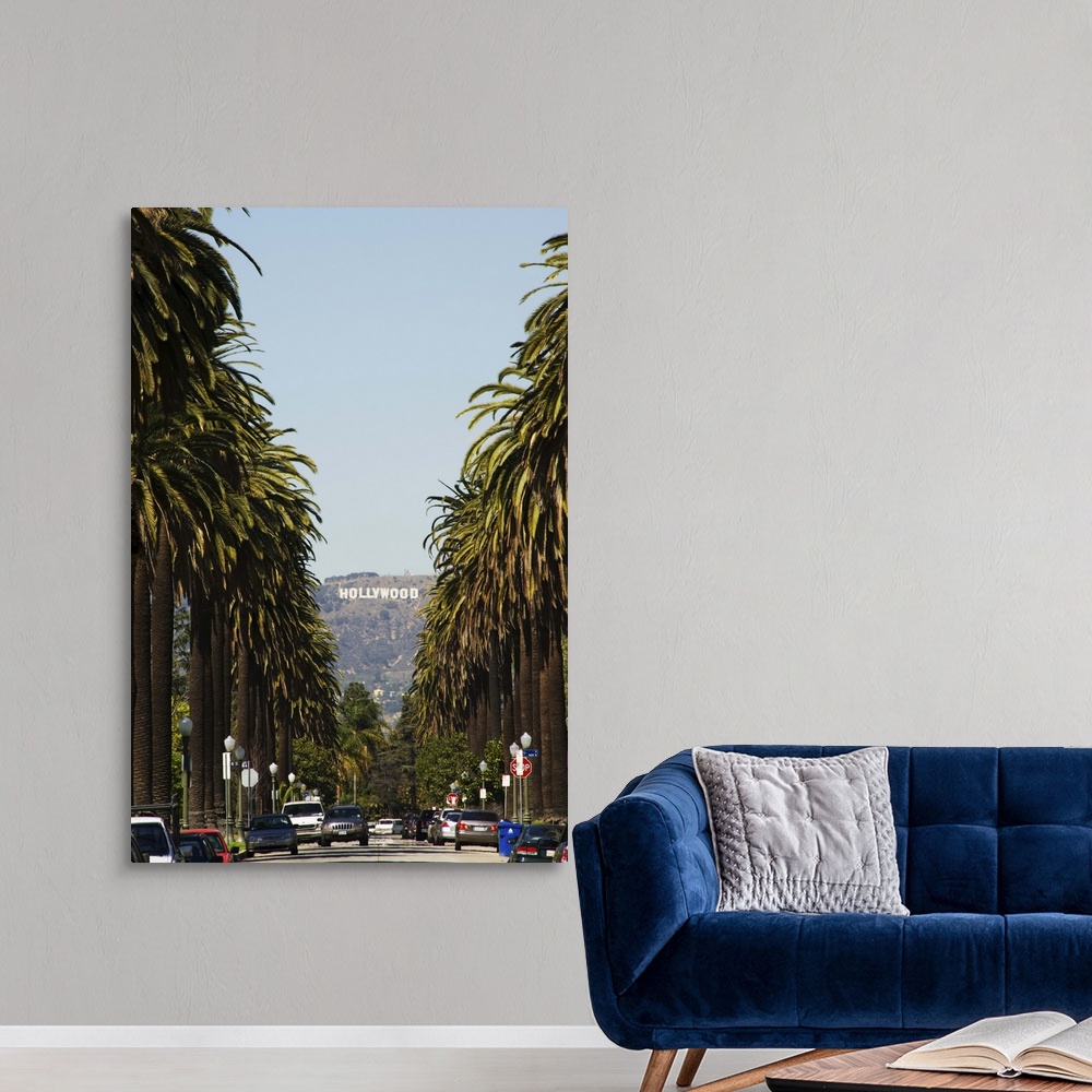 Hollywood Hills Hollywood CA Canvas Wall Art - 36 x 12
