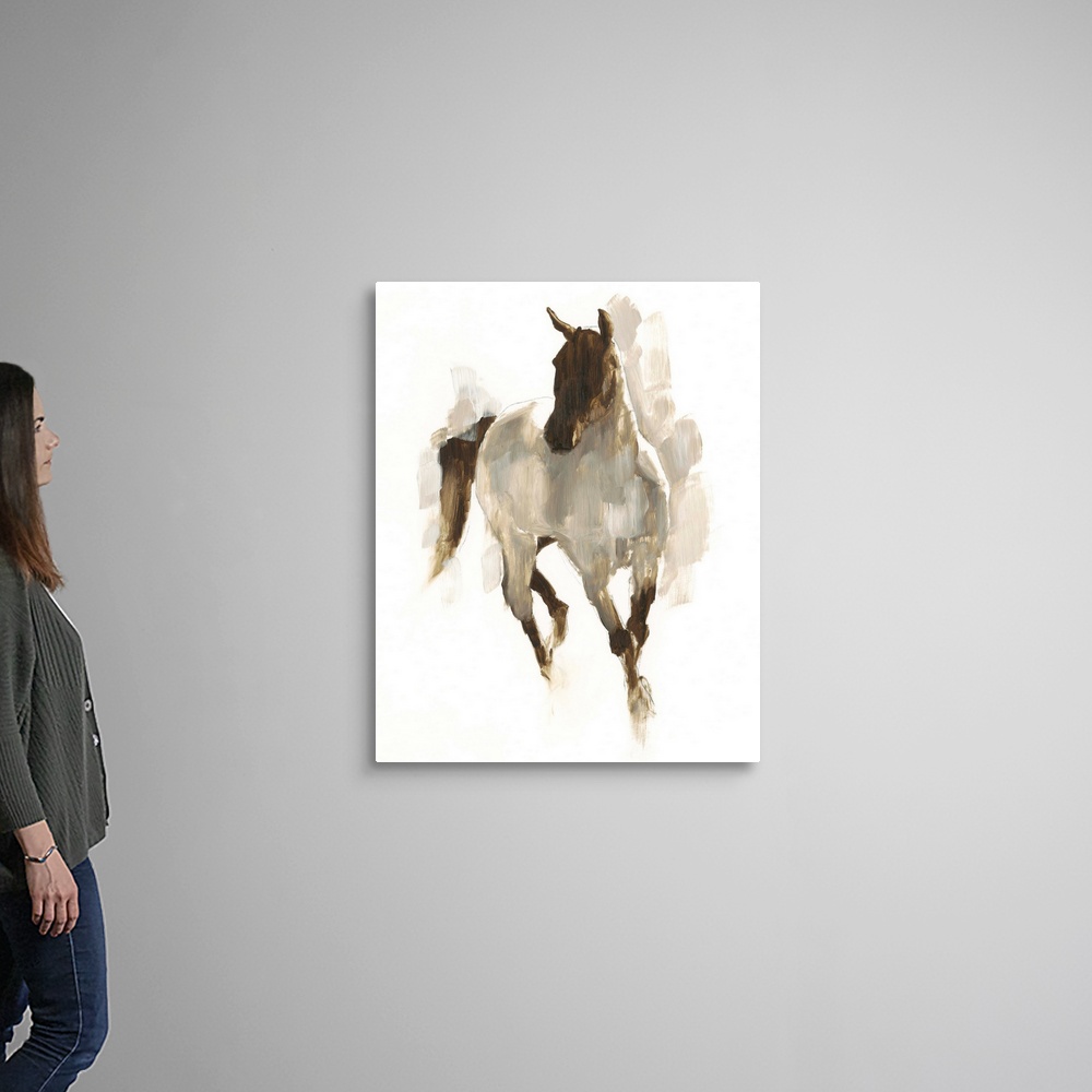 Horse Racing Art Print from Painting | Home Wall Decor | Drawing, Gifts  11x14