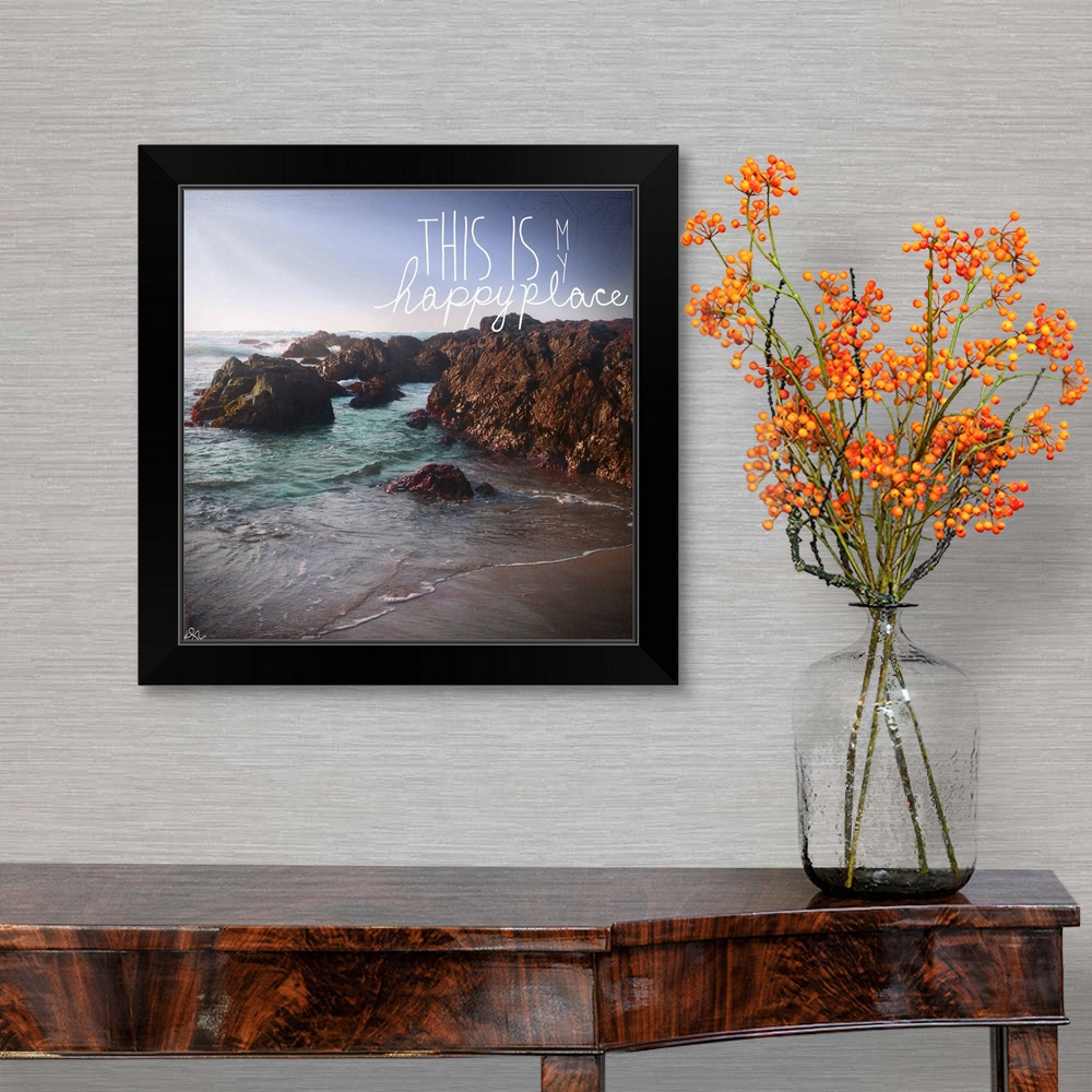 This Is My Happy Place Black Framed Wall Art Print ...