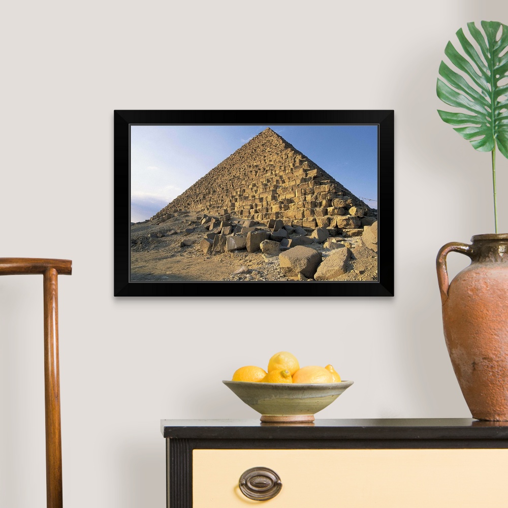 Menkaure's Pyramid, Giza, Egypt Black Framed Wall Art Print ...