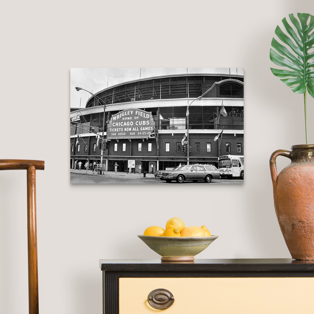 Chicago: Wrigley Field Canvas Wall Art Print, Baseball Home Decor | eBay