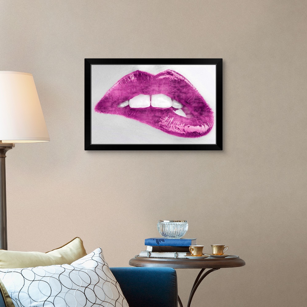 Luscious Pink Black Framed Wall Art Print Home Decor Ebay 