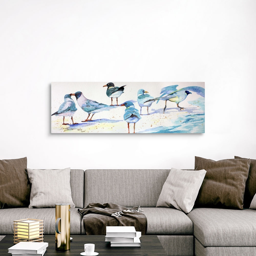 Six Sandpiper Beach Canvas Wall Art Print, Bird Home Decor | eBay
