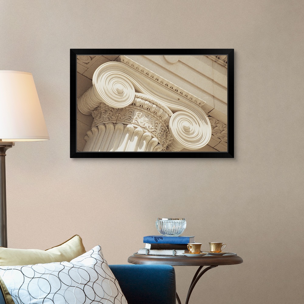 Ionic column Black Framed Wall Art Print, Architecture Home Decor | eBay