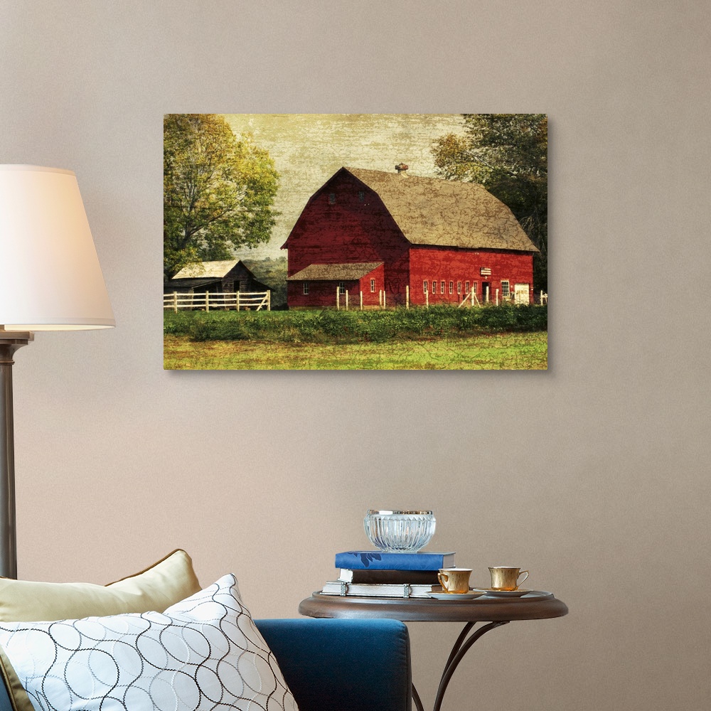 Red Barn Canvas Wall Art Print, Home Decor | eBay