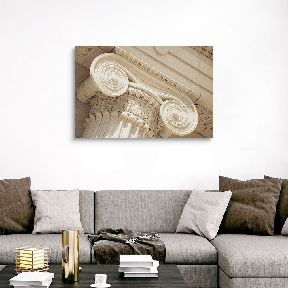 Ionic column Canvas Wall Art Print, Architecture Home Decor | eBay