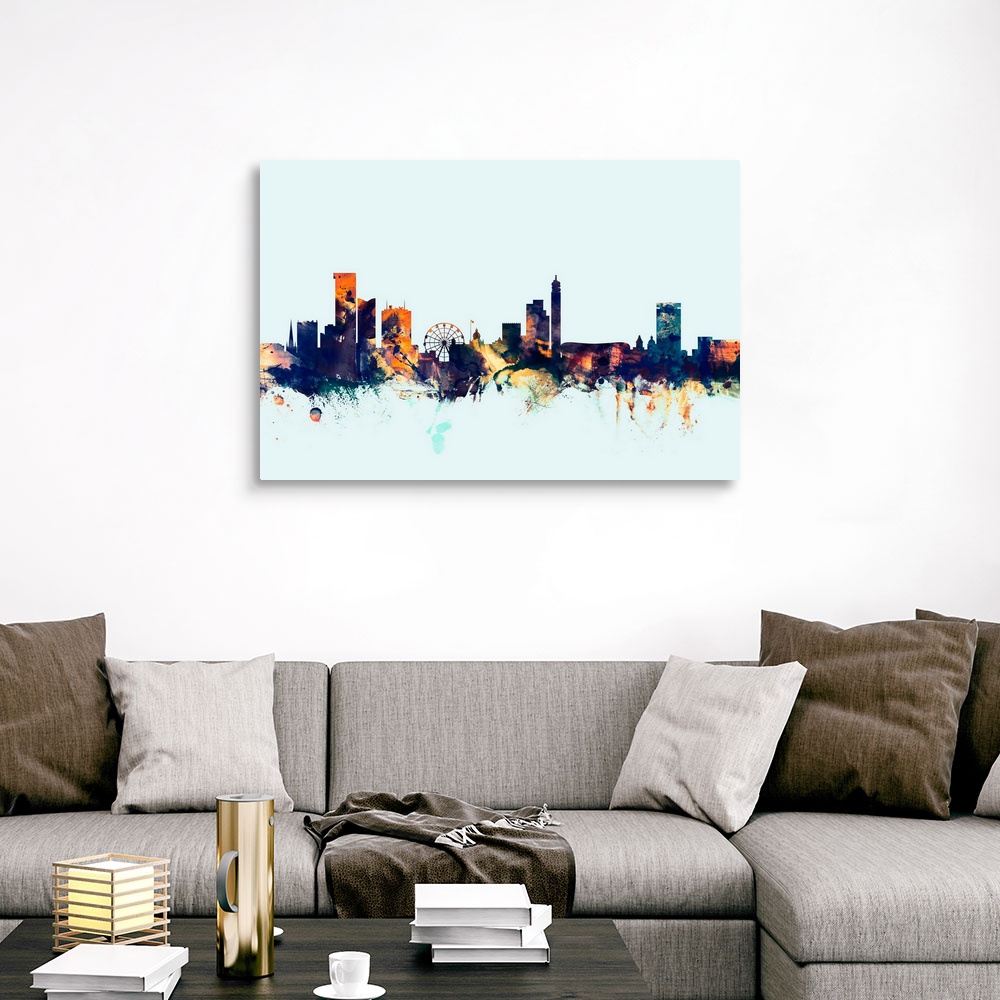 Birmingham England Skyline Canvas Wall Art Print, Skyline Home Decor | eBay