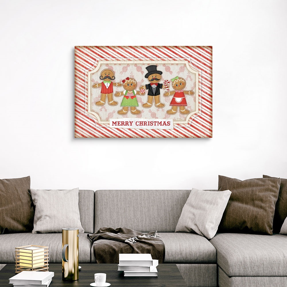 Gingerbread Christmas Canvas Wall Art Print, Cookies Home Decor | eBay