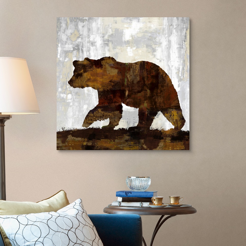 Bear Canvas Wall Art Print, Home Decor | eBay