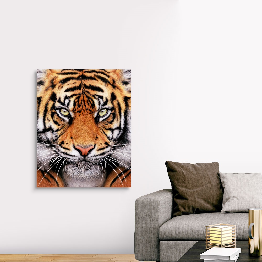 Tiger Face Canvas Wall Art Print, Tiger Home Decor | eBay