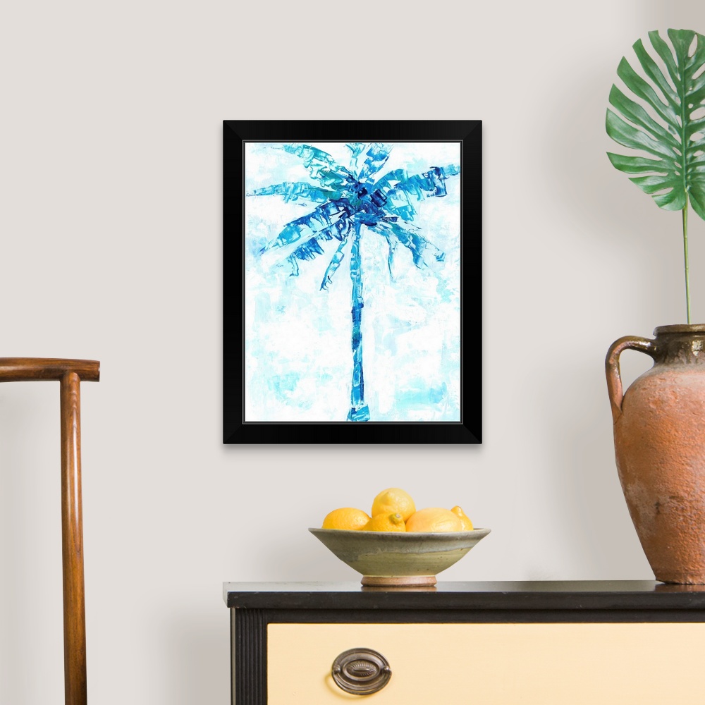 Cool Palm II Black Framed Wall Art Print, Palm Tree Home