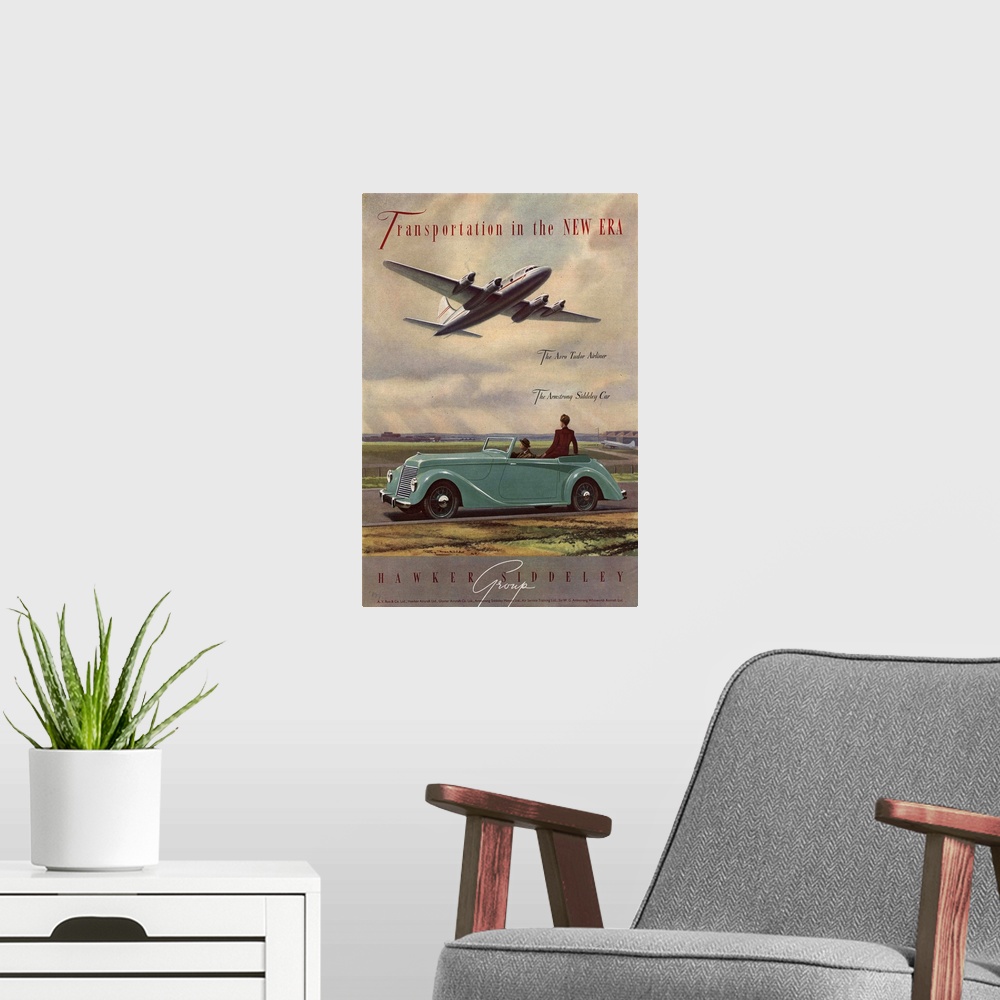 Hawker Siddeley Group Poster Art Print, Airplane Home Decor
