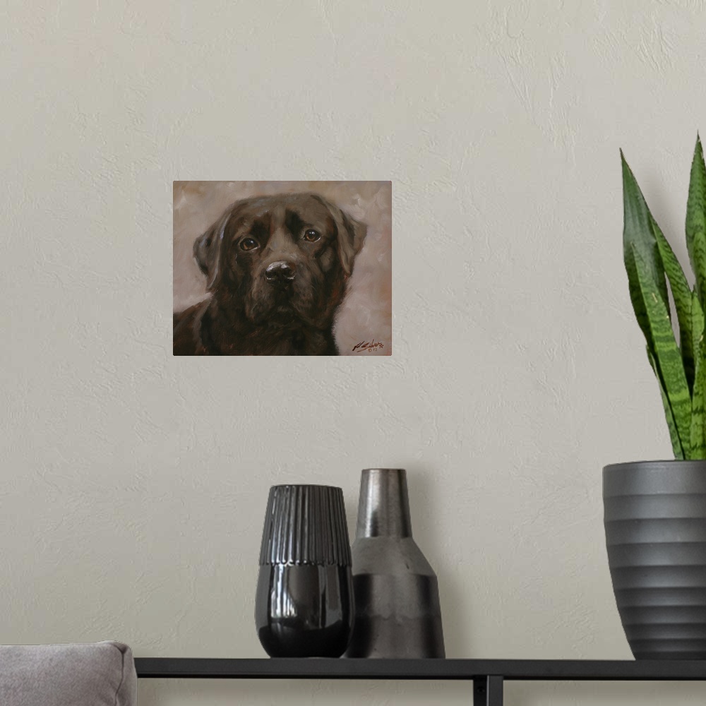 Black Lab Portrait Poster Art Print, Dog Home Decor | eBay