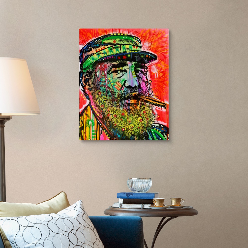 Castro Canvas Wall Art Print, Cuba Home Decor | eBay
