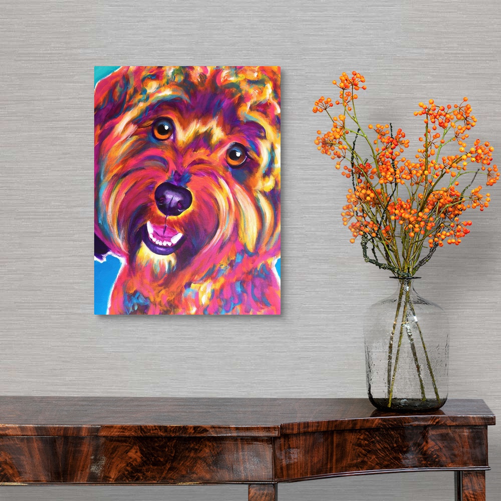 Cavapoo - Daisy Canvas Wall Art Print, Dog Home Decor | eBay