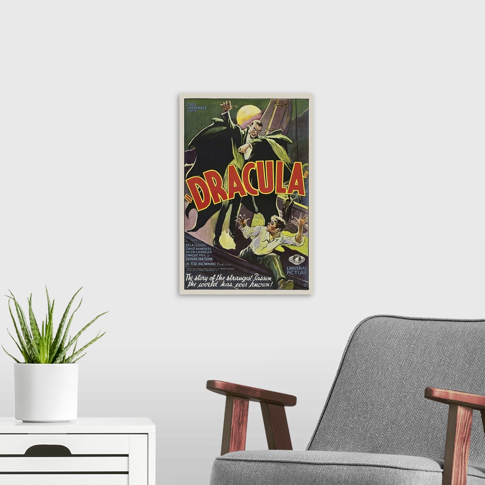 Dracula - Vintage Movie Poster Canvas Wall Art Print, Movie Home Decor