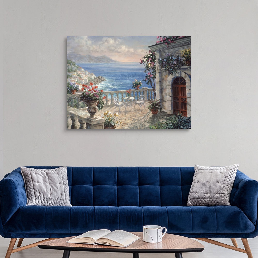 Mediterranean Elegance Canvas Wall Art Print, Home Decor
