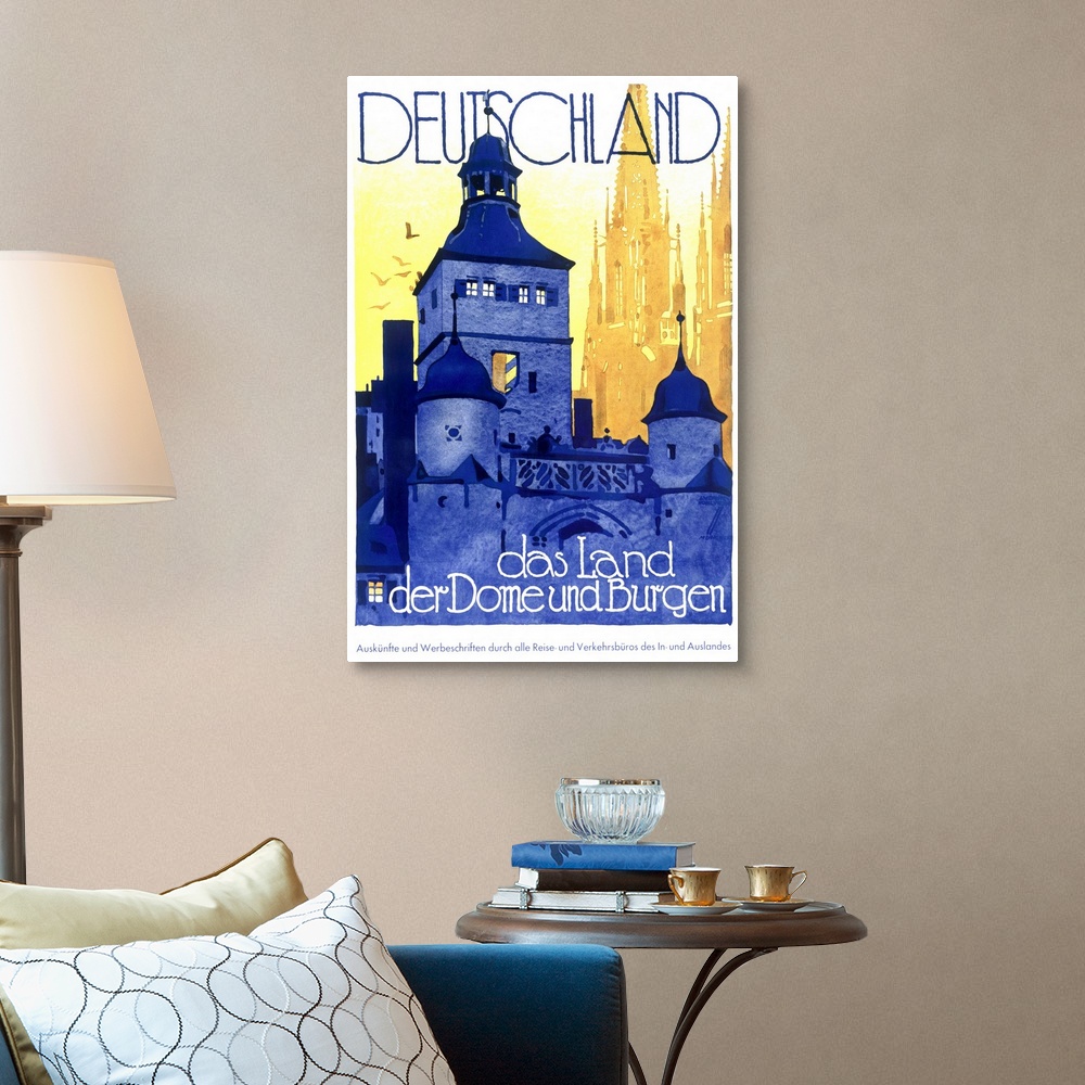 Deutschland das Land Vintage Poster Canvas Wall Art Deutschland das Land Vintage Poster Canvas Wall Art