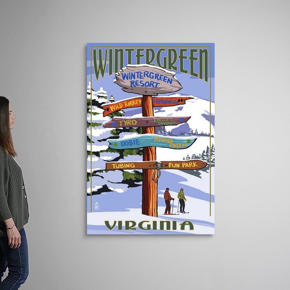 Wintergreen,Virginia - Destination Canvas Wall Art Print, Virginia Home Decor