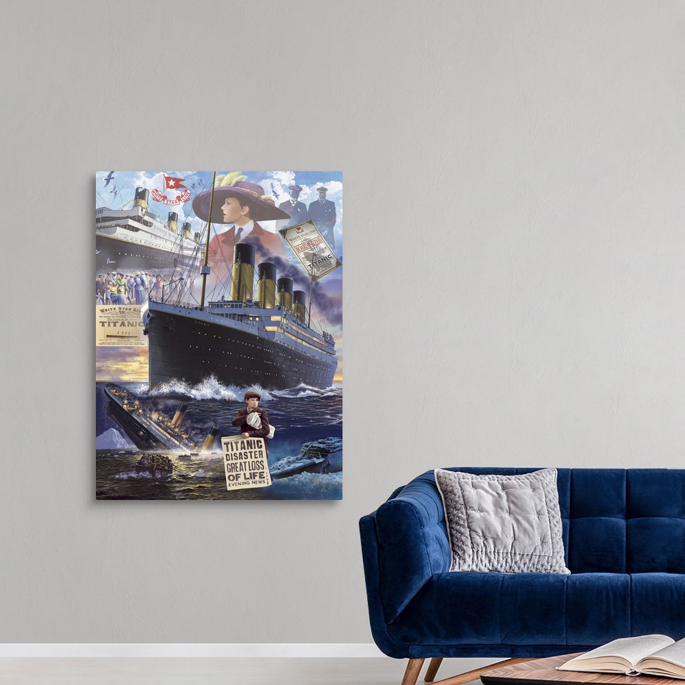 Titanic - Vertical Canvas Wall Art Print, History Home Decor