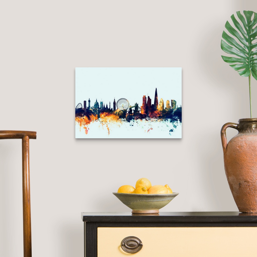 London England Skyline Canvas Wall Art Print, London Home Decor | eBay