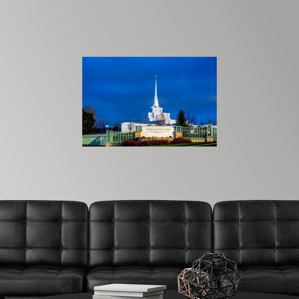 Billings Montana Temple Sign, Billings, Poster Art Print ...