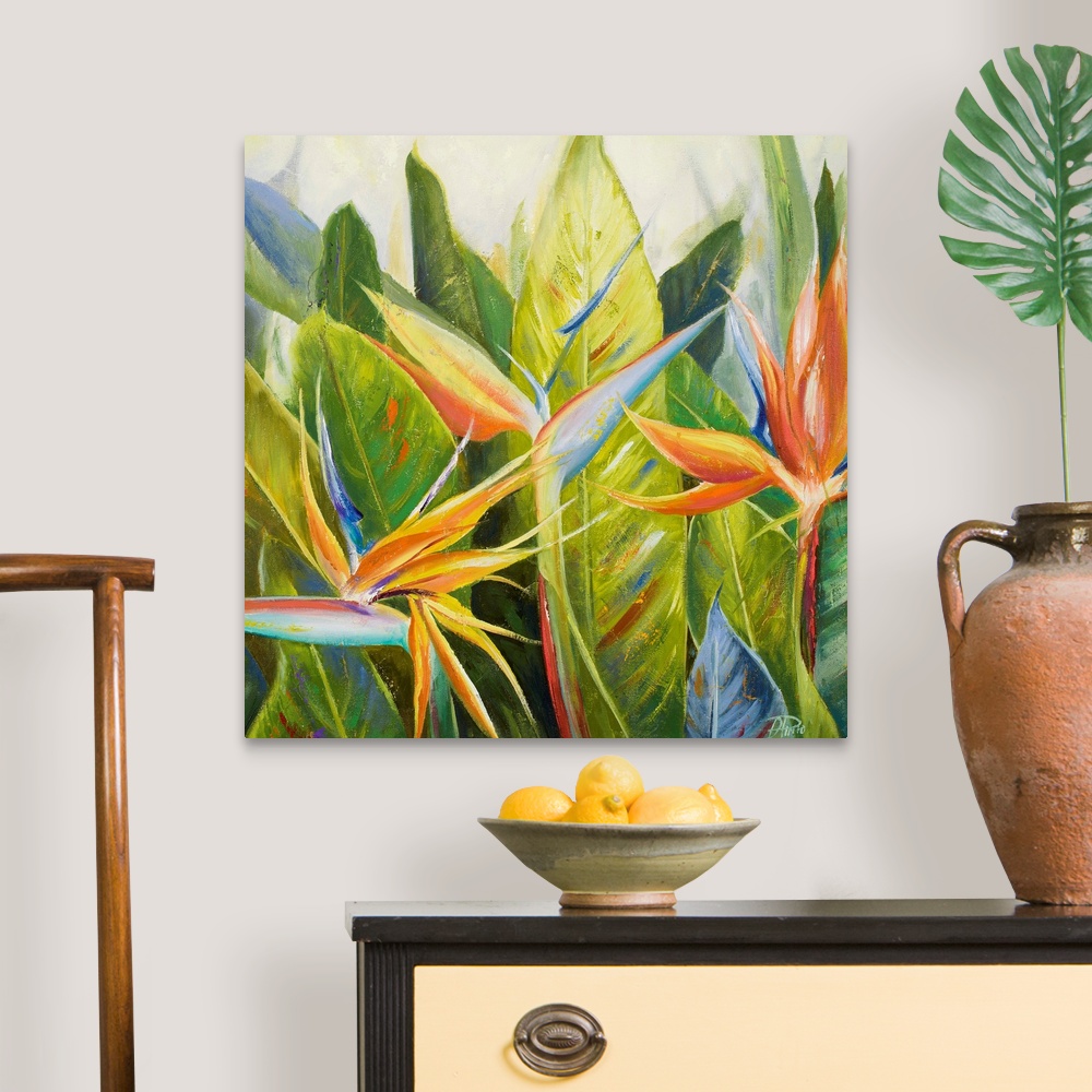 Bird of Paradise I Canvas Wall Art Print, Floral Home Decor | eBay