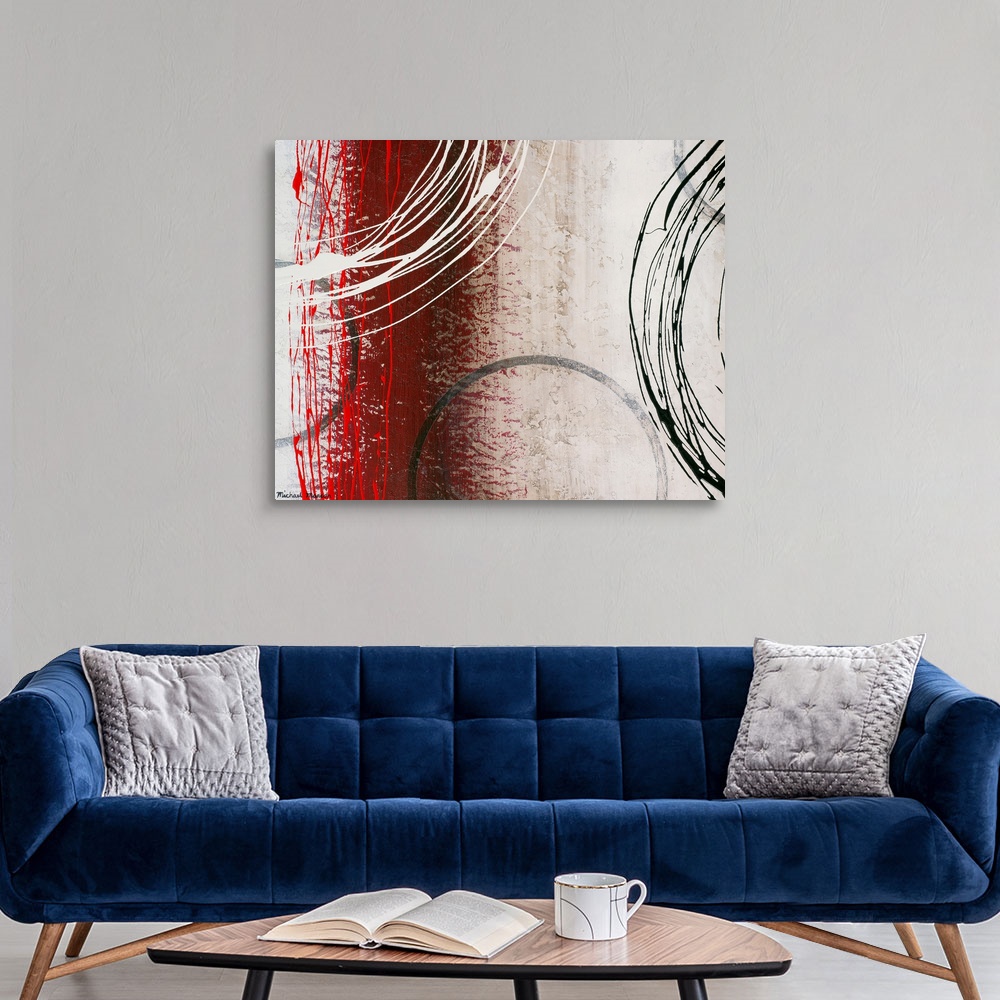 Tricolored Gestures II Canvas Wall Art Print, Home Decor