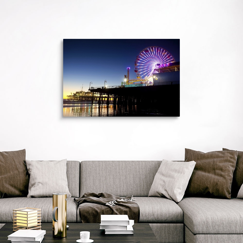 Santa Monica Canvas Wall Art Print, California Home Decor | eBay
